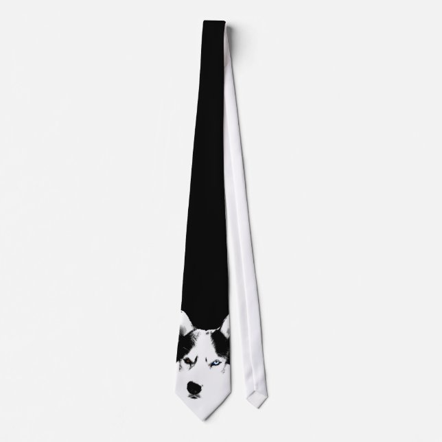 Siberian Husky Ties Stylish Alaskan Malamute Ties (Front)