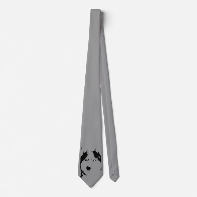 Siberian Husky Ties Stylish Alaskan Malamute Ties (Front)