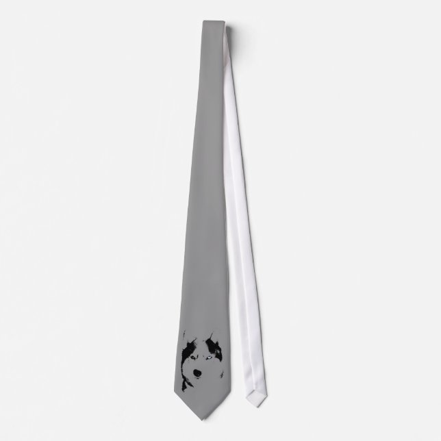 Siberian Husky Ties Stylish Alaskan Malamute Ties (Front)