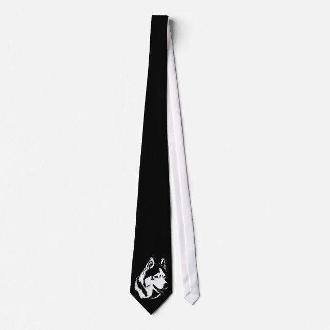 Siberian Husky Ties Stylish Alaskan Malamute Ties (Front)