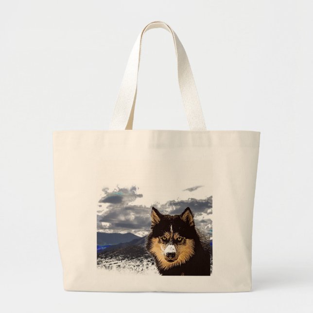 Siberian Husky Tote Bag (Front)