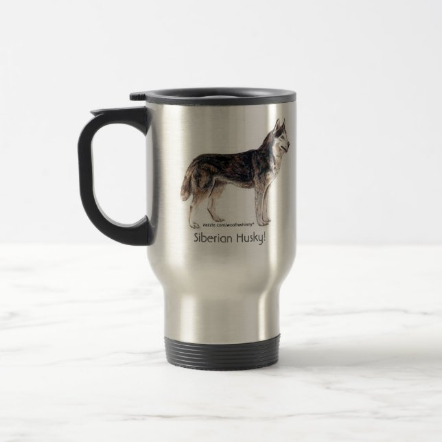 Siberian Husky! Travel Mug (Left)