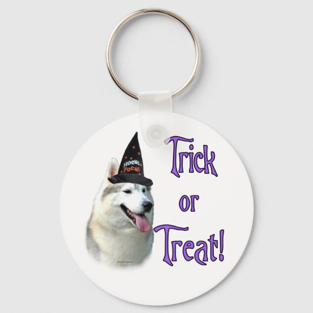 Siberian Husky Trick Keychain (Front)