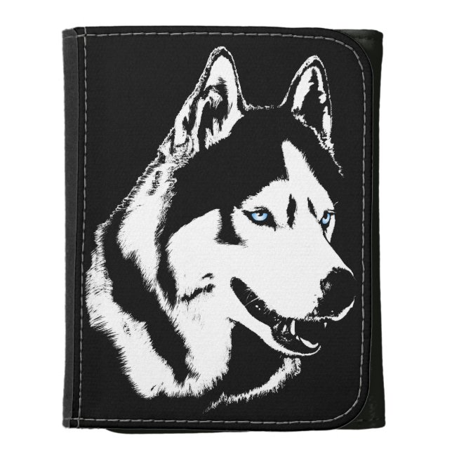 Siberian Husky Wallet Husky Malamute Wallet (Front Vertical)