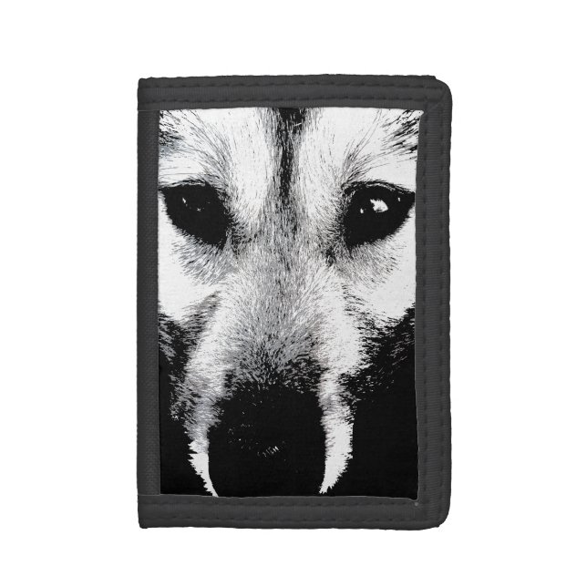 Siberian Husky Wallet Husky Wolf Pup Wallet (Front Vertical)