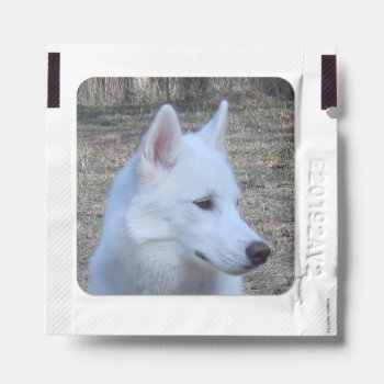 Siberian Husky White Hand Sanitizer Packet by BreakoutTees at Zazzle