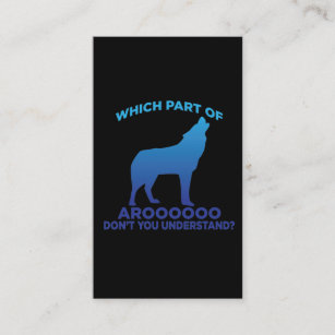 Siberian Husky Winter Dog Howling Wolf Silhouette Business Card