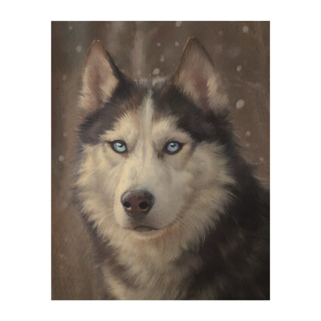 Siberian Husky Wood Wall Art (Front)