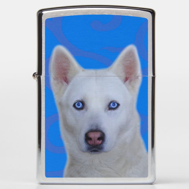 Siberian Husky Zippo Pocket Lighter (Front)