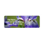 Siberian Iris Flower Return Address Label