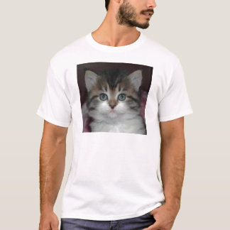 Siberian Tabby/White Kitten T-Shirt