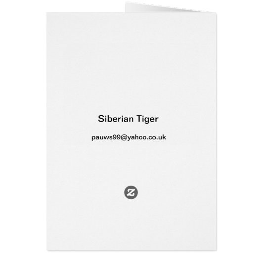 Siberian Tiger (Back)