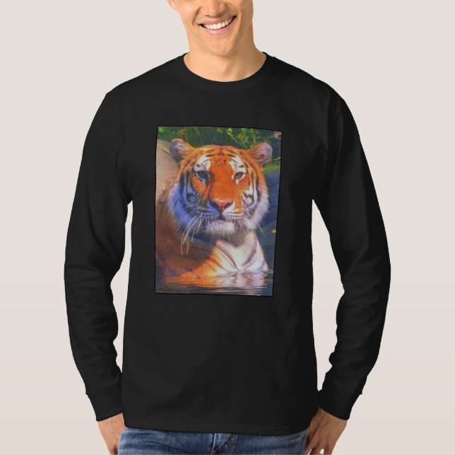 Siberian Tiger Adult Long-Sleeve T-shirt (Front)