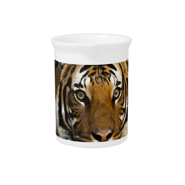 Siberian Tiger Beverage Pitcher (Front)