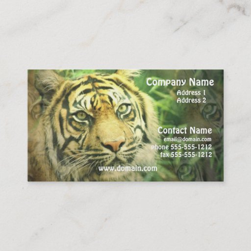 Customizable Siberian Tiger Business Card
