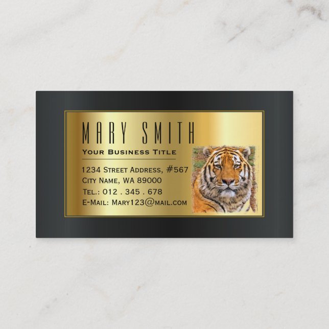 Siberian Tiger Business Card (Back)