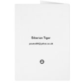 Siberian Tiger Cards (Back)
