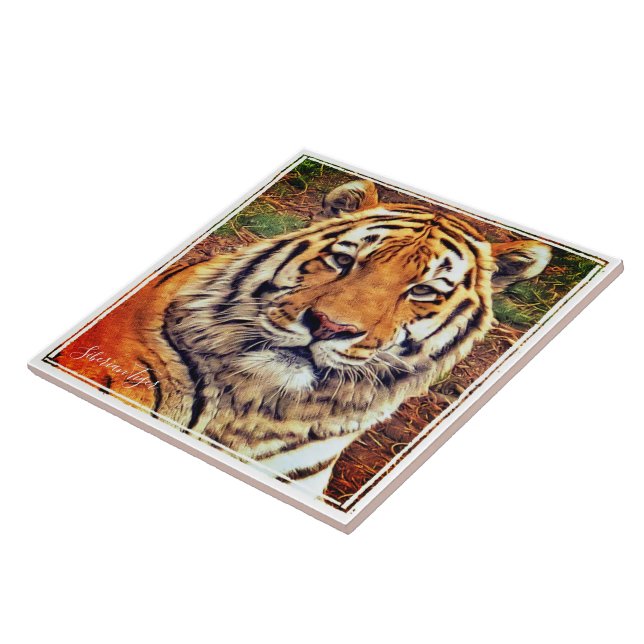 Siberian Tiger Ceramic Tile (Side)
