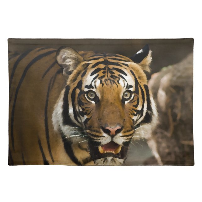 Siberian Tiger Cloth Placemat (Front)