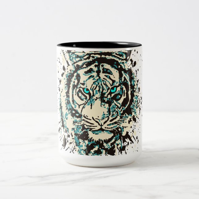 Siberian Tiger Cup | Colorful Tiger Coffee Mug (Center)