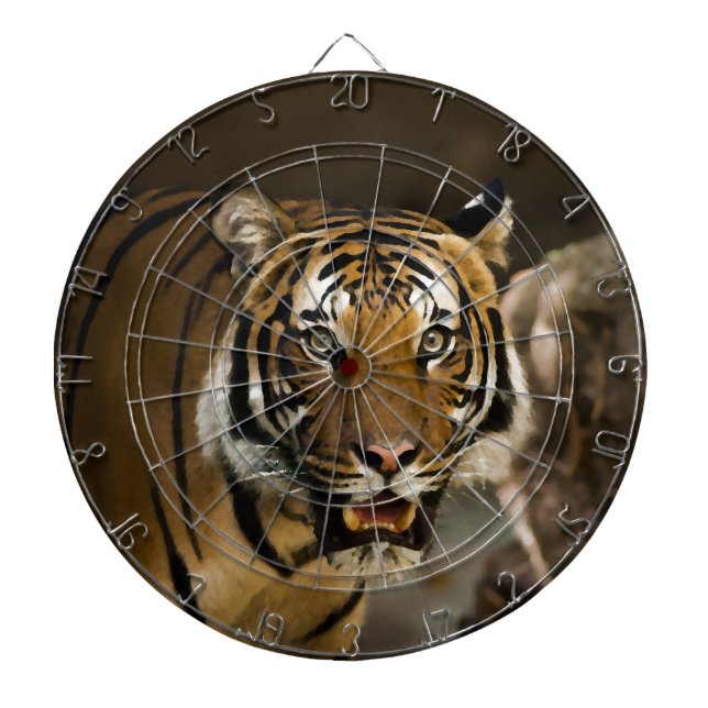 Siberian Tiger Dart Board (Front)