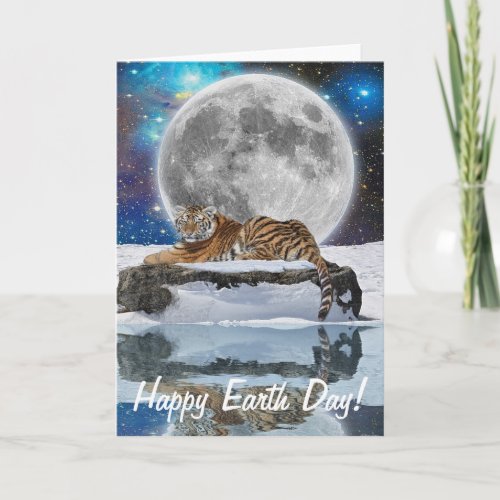 Siberian Tiger Earth Day Endangered Species Card