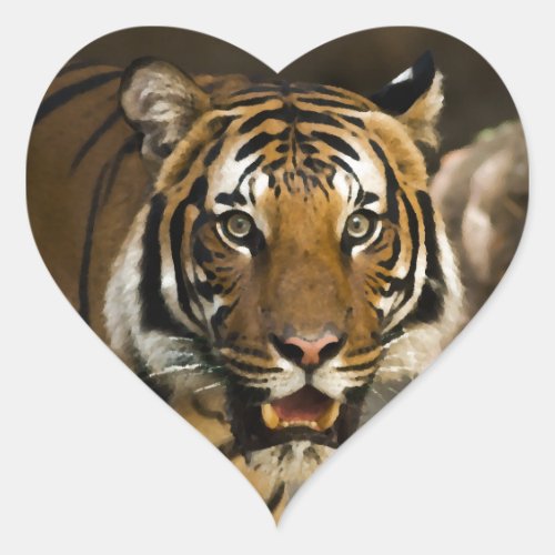 Siberian Tiger Heart Sticker