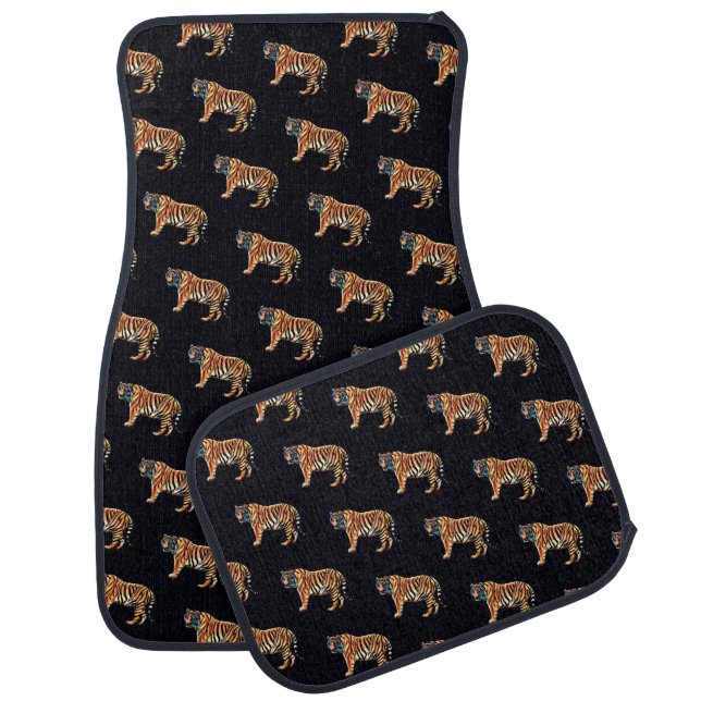 Siberian Tiger - Left Facing Car Floor Mat (Set)