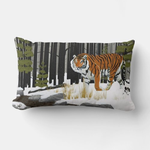 Siberian Tiger Lumbar Pillow