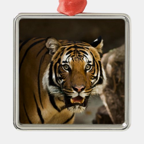 Siberian Tiger Metal Ornament