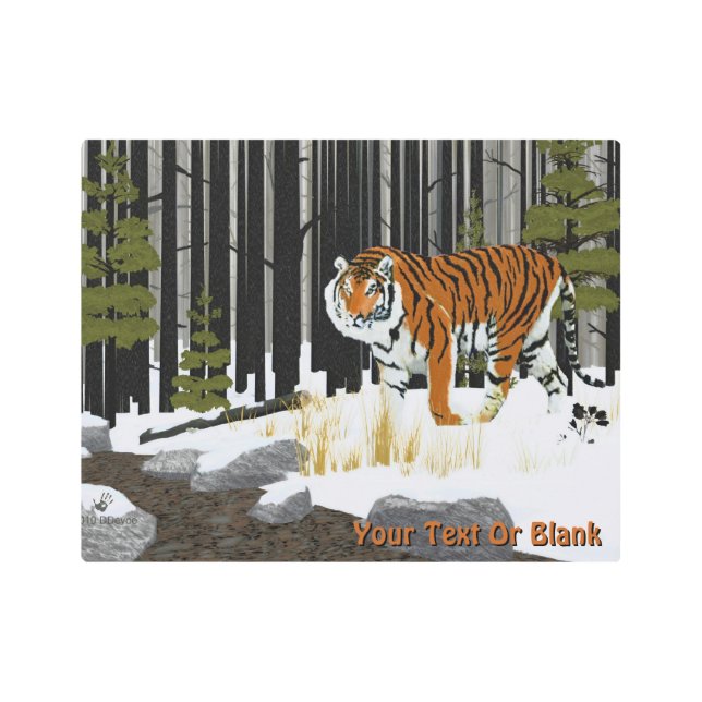Siberian Tiger Metal Print (Front)