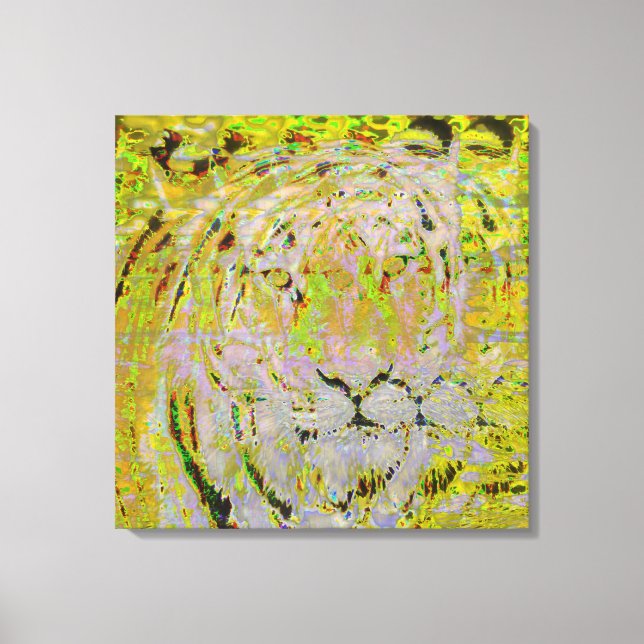 siberian tiger on  wrapped canvas print (Front)