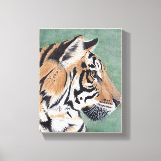 Siberian Tiger Original Watercolor Wall Art Piece (Front)