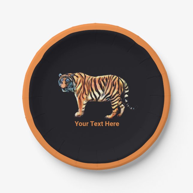 Siberian Tiger Paper Plates (Front)