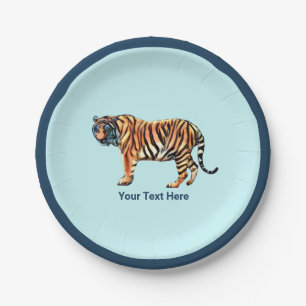 Siberian Tiger Paper Plates