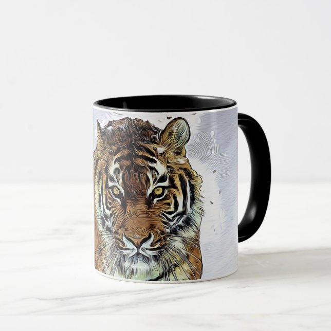 Siberian Tiger Predator Carnivore Dangerous Snow Mug (Front Right)