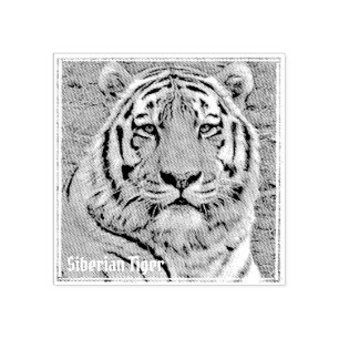 Siberian Tiger rubber stamp