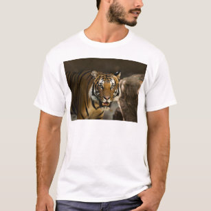 Blue Tiger Face T-Shirt, Zazzle