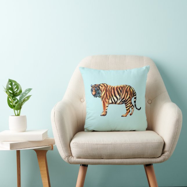 Siberian Tiger Throw Pillow (Chair)