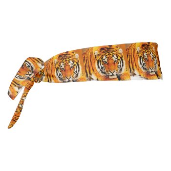 Siberian Tiger Tie Headband by ErikaKai at Zazzle