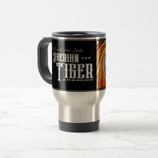 Siberian Tiger Travel Mug (Front Left)