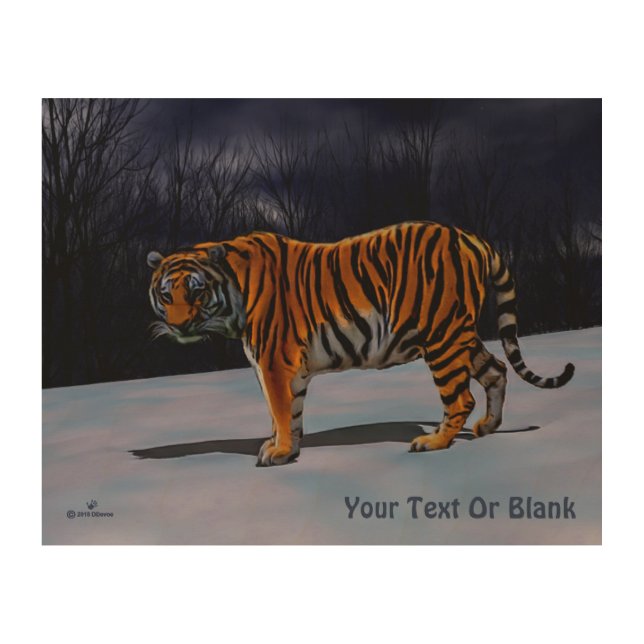 Siberian Tiger Wood Wall Art (Front)