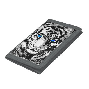 Siberian White Tiger Head - Tiger Blue Eyes Wallet