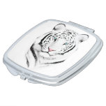 Siberian White Tiger Mirror For Makeup