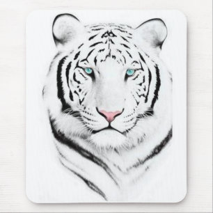 Siberian White Tiger Mouse Pad