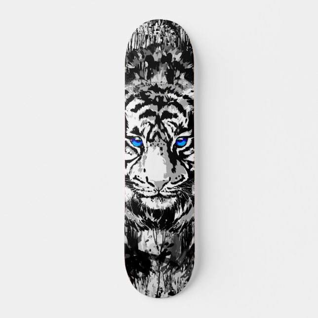 Siberian White Tiger Skateboard Deck (Front)