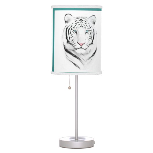 Siberian White Tiger Table Lamp (Right)