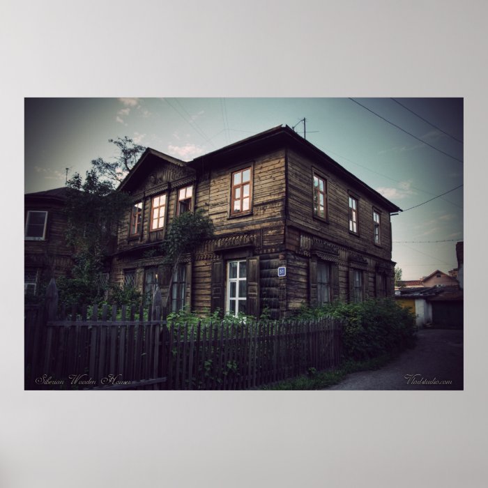 Siberian wooden houses (project by vladstudio) print