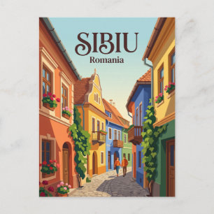 Sibiu alley Romania Postcard