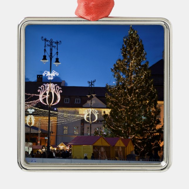 Sibiu Christmas tree Metal Ornament (Front)